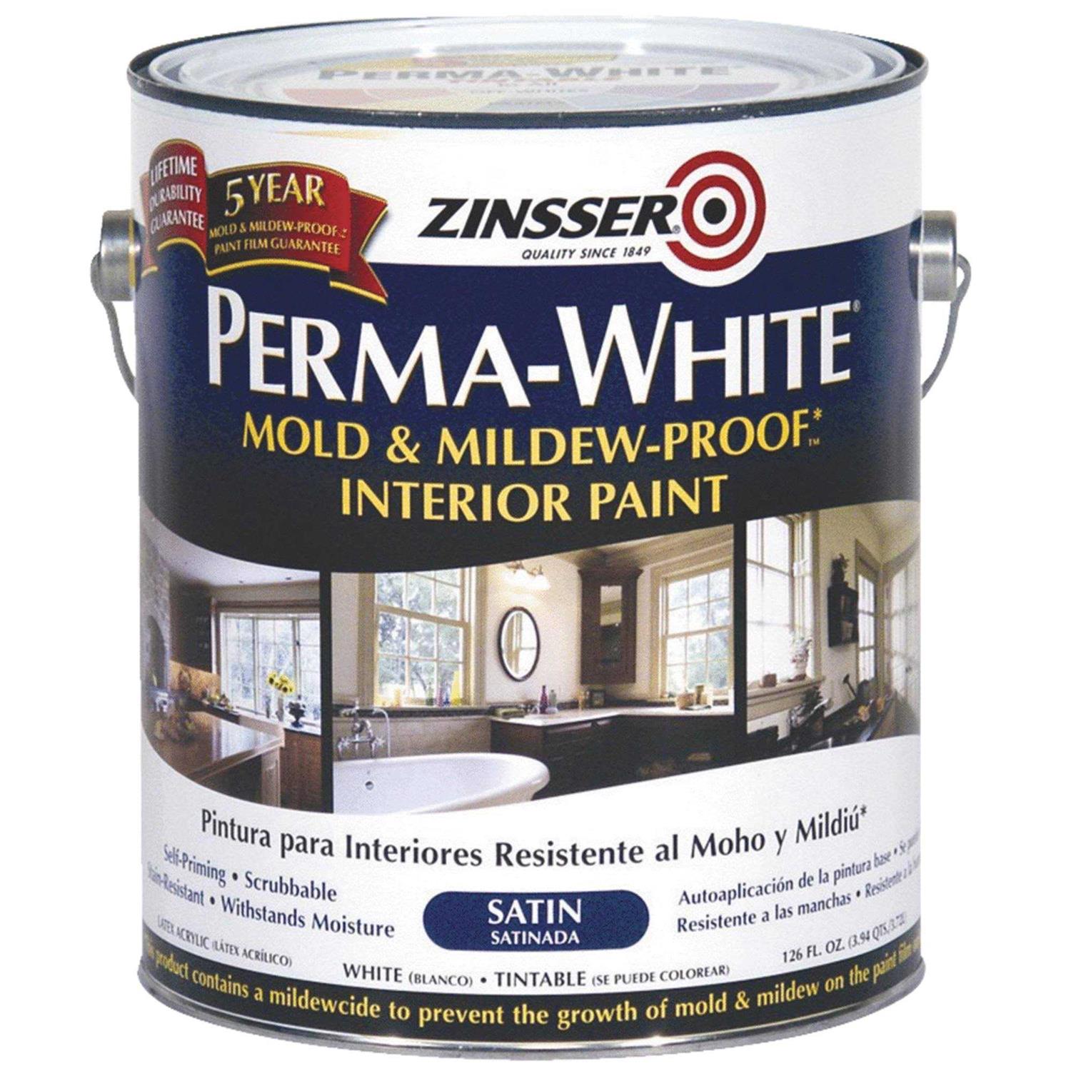 Zinsser Perma Mold Mildew-Proof White Interior Paint - Zenithce