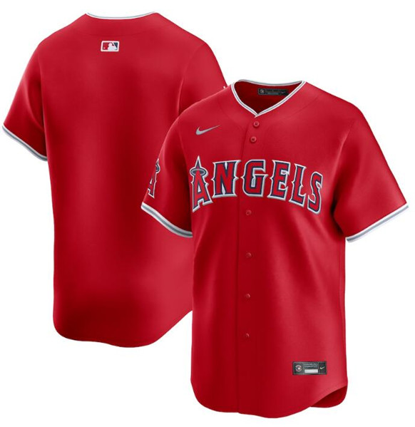 Los Angeles Angels Blank Red Alternate Limited Stitched Jersey - Zenithce