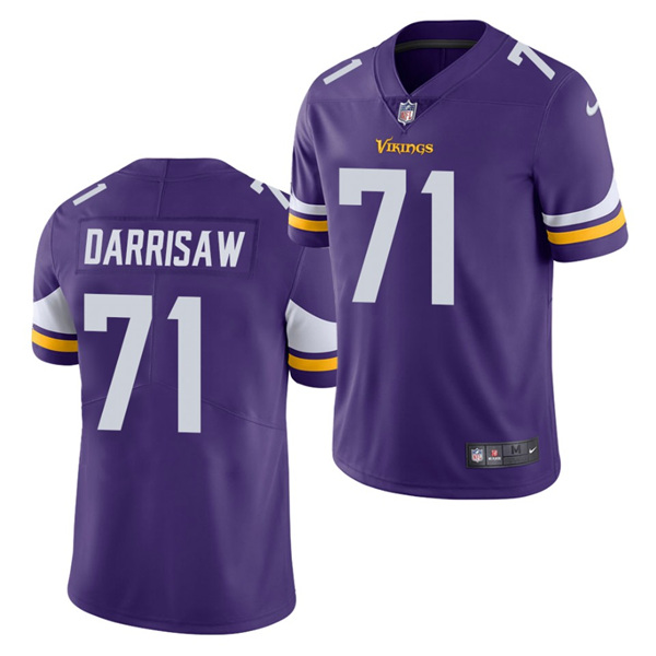 Minnesota Vikings #71 Christian Darrisaw Purple 2021 Vapor Untouchable Limited Stitched Jersey - Zenithce