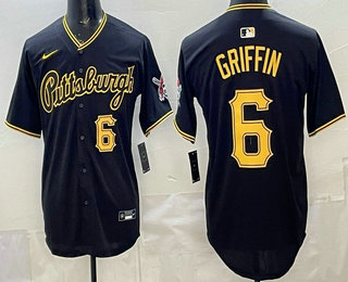 Pittsburgh Pirates #6 Konnor Griffin Black Alternate Limited Jersey - Zenithce
