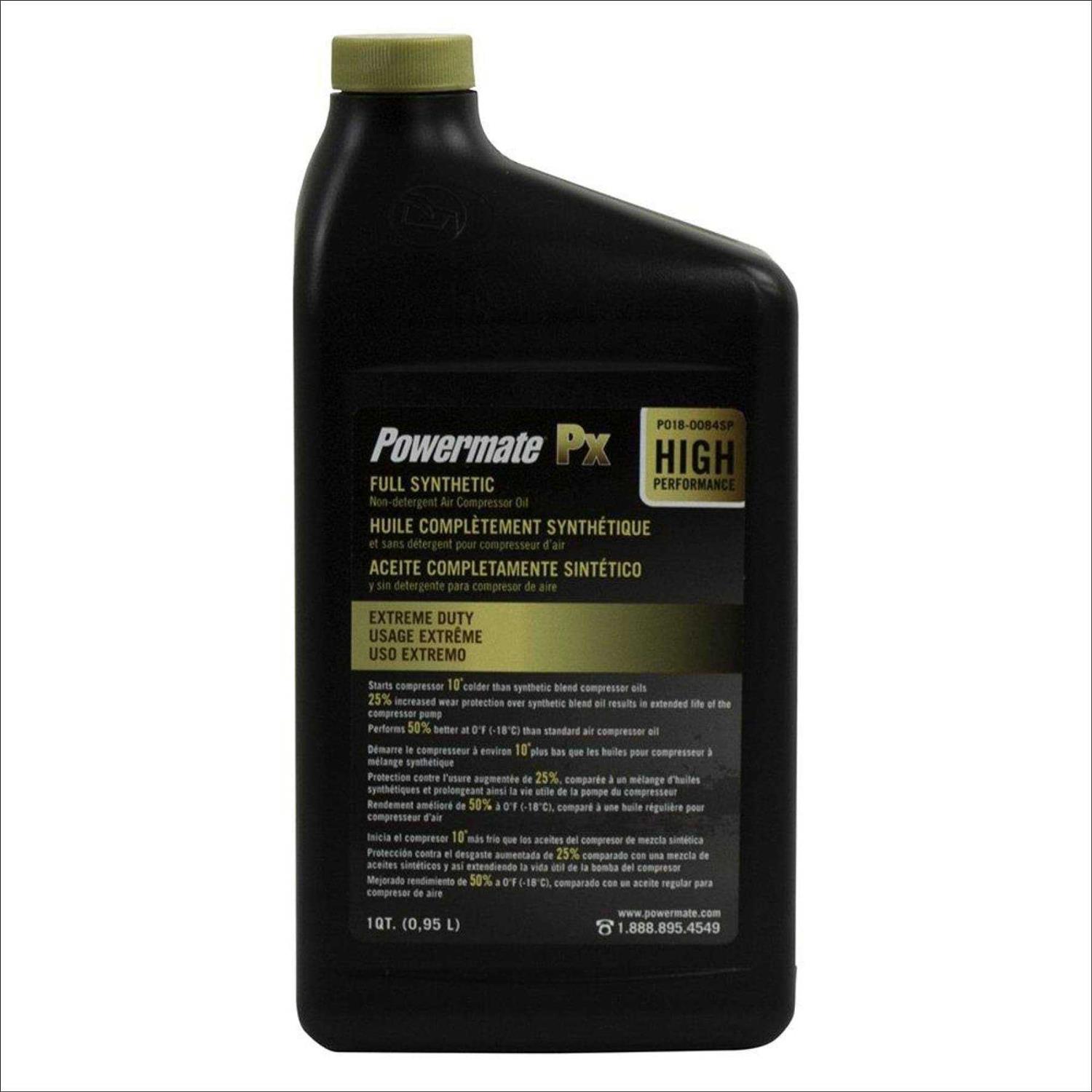 Powermate Full Synthetic Air Compressor Oil - Zenithce