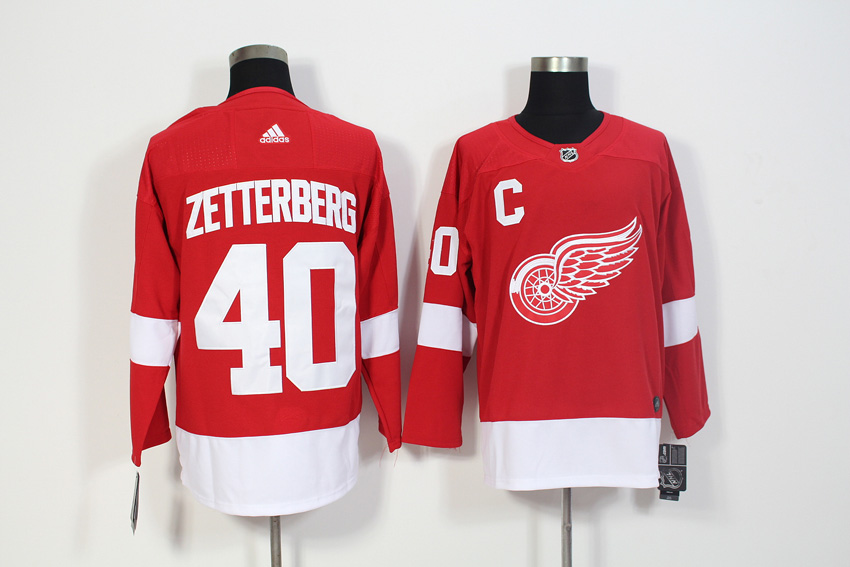 Detroit Red Wings #40 Henrik Zetterberg Red Stitched Adidas Jersey - Zenithce