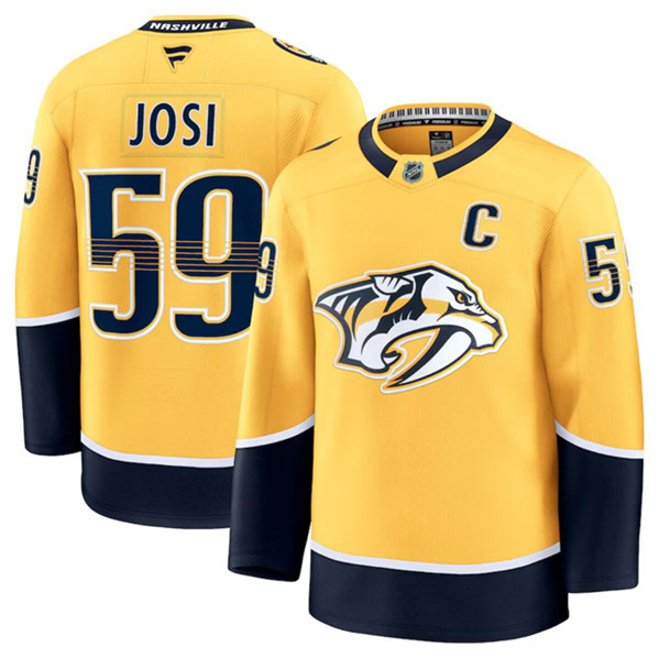 Nashville Predators #59 Roman Josi Gold 2024-25 Home Stitched Jersey - Zenithce