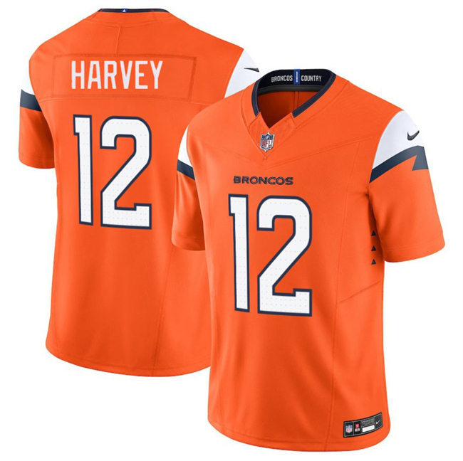 Denver Broncos #12 RJ Harvey Orange 2025 F.U.S.E. Vapor Limited Stitched Jersey - Zenithce