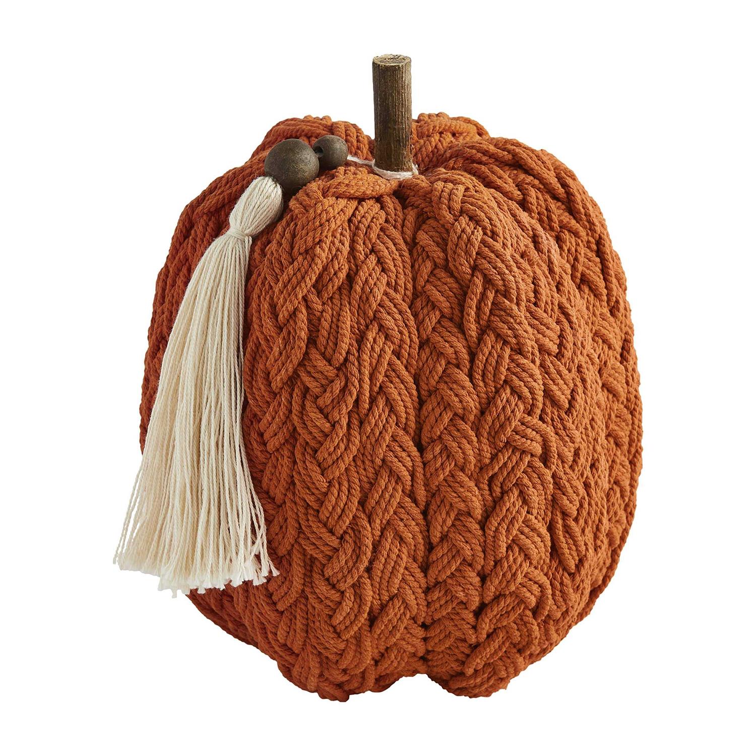 Mud Pie Braided Rope Pumpkin - Zenithce