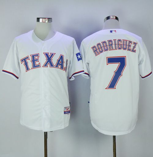 Rangers #7 Ivan Rodriguez White Cool Base Stitched Jersey - Zenithce