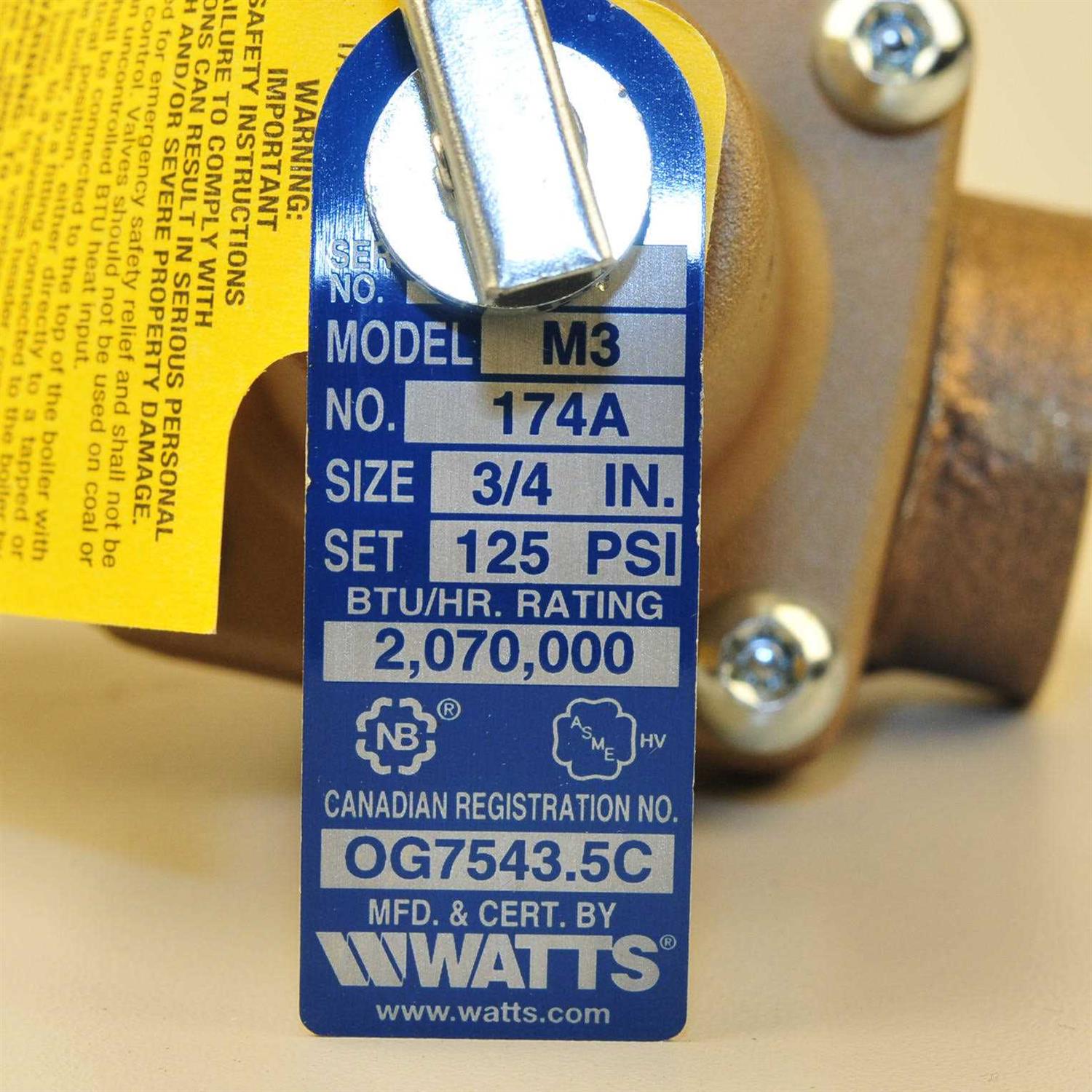 Watts 0274428 Relief Valve - Zenithce