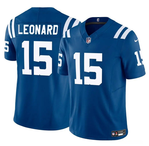 Indianapolis Colts #15 Riley Leonard Blue 2025 F.U.S.E. Vapor Limited Football Stitched Jersey - Zenithce
