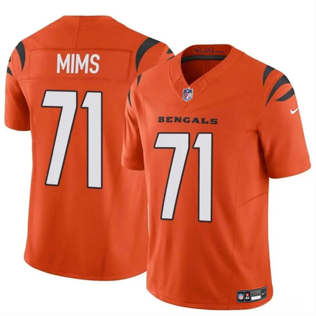 Cincinnati Bengals #71 Amarius Mims Orange 2024 Draft F.U.S.E Vapor Untouchable Limited Stitched Jersey - Zenithce