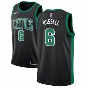 Boston Celtics #6 Bill Russell Black Swingman Statement Edition Jersey - Zenithce