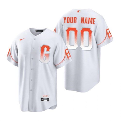 San Francisco Giants Customized Custom White City Connect Cool Base Stitched Jersey - Zenithce