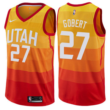 Utah Jazz #27 Rudy Gobert Orange Swingman City Edition Jersey - Zenithce