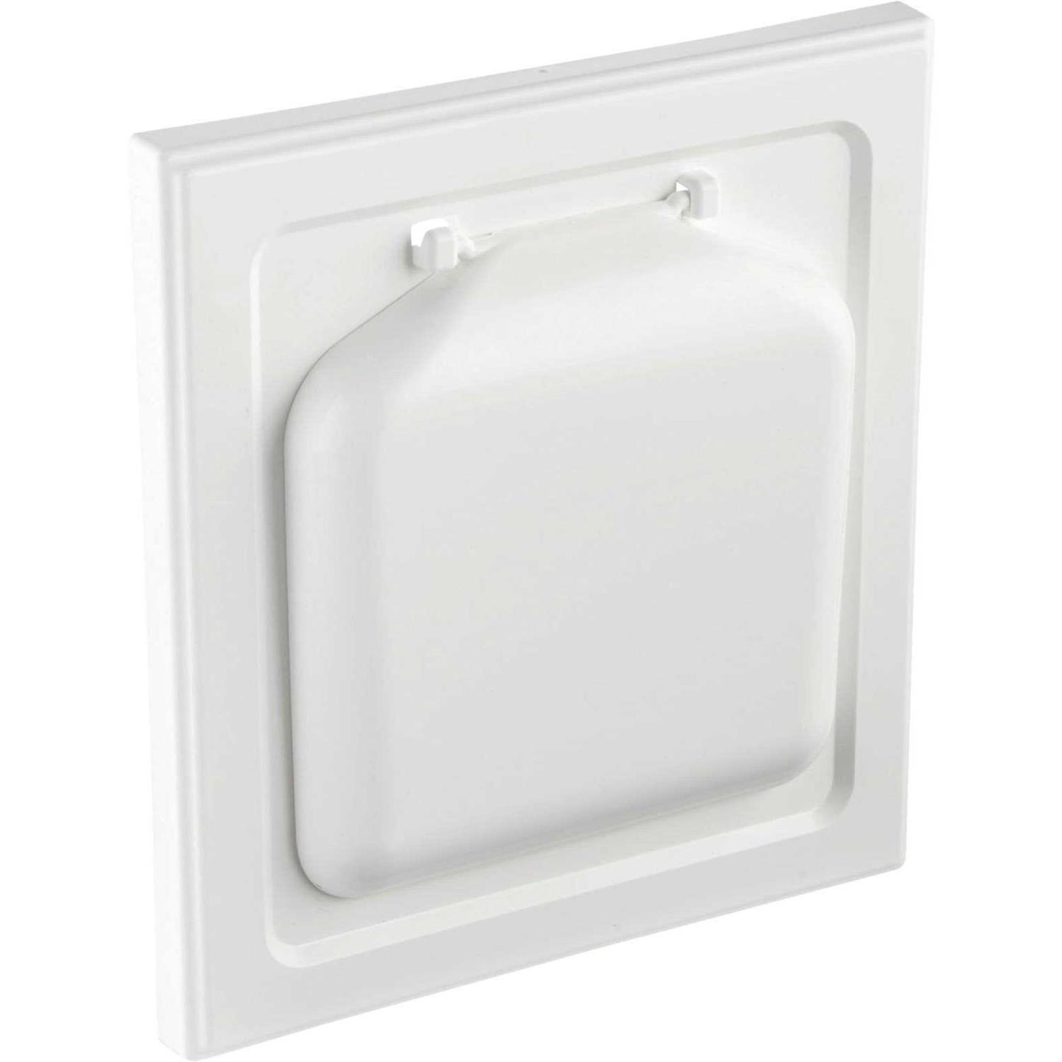 No-Pest 4 In. White Plastic J-Block Dryer Vent Hood - Zenithce