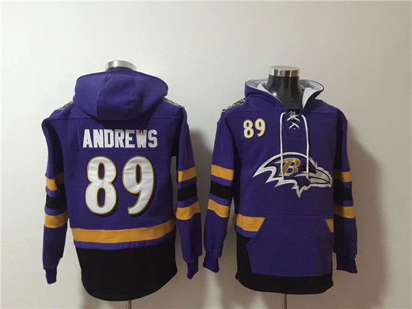 Baltimore Ravens #89 Mark Andrews Ageless Must-Have Lace-Up Pullover Hoodie - Zenithce