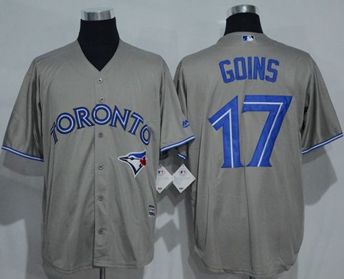Blue Jays #17 Ryan Goins Grey New Cool Base Stitched Jersey - Zenithce