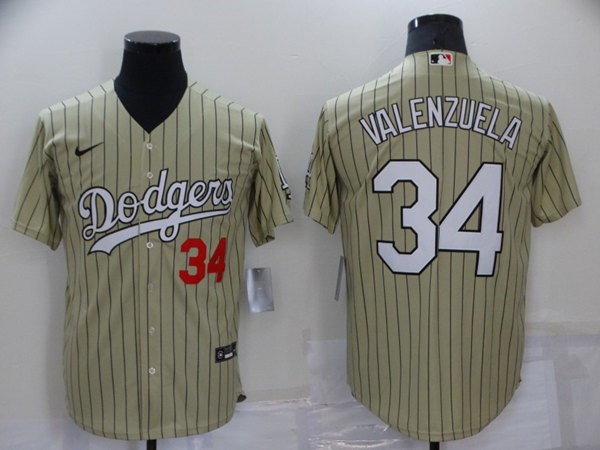 Los Angeles Dodgers #34 Toro Valenzuela Cream Cool Base Stitched Jersey - Zenithce
