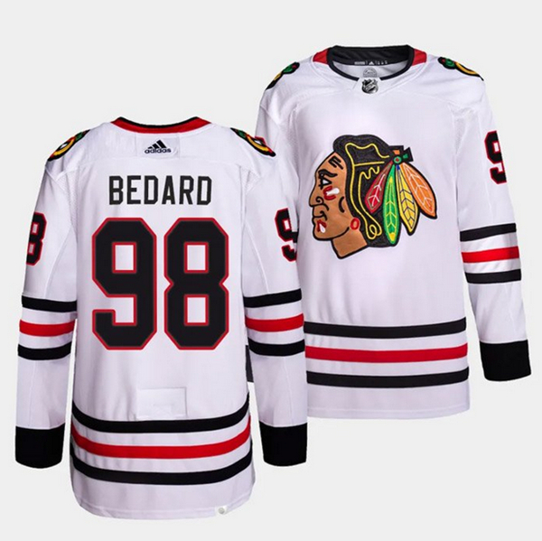 Chicago Blackhawks #98 Connor Bedard White Stitched Jersey - Zenithce