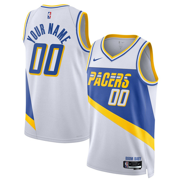 Indiana Pacers Custom White 2025-26 City Edition Stitched Jersey - Zenithce