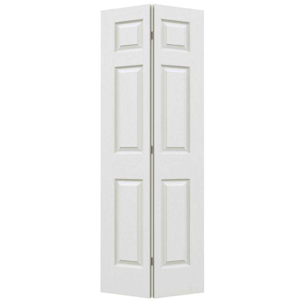 JELD-WEN 80 in. Colonist Painted Textured Molded Composite MDF Closet Bi-Fold Door - MT - Zenithce