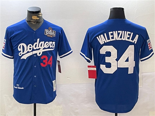 Los Angeles Dodgers #34 Toro Valenzuela Royal 2024 World Series 1981 Cooperstown Stitched Jersey - Zenithce