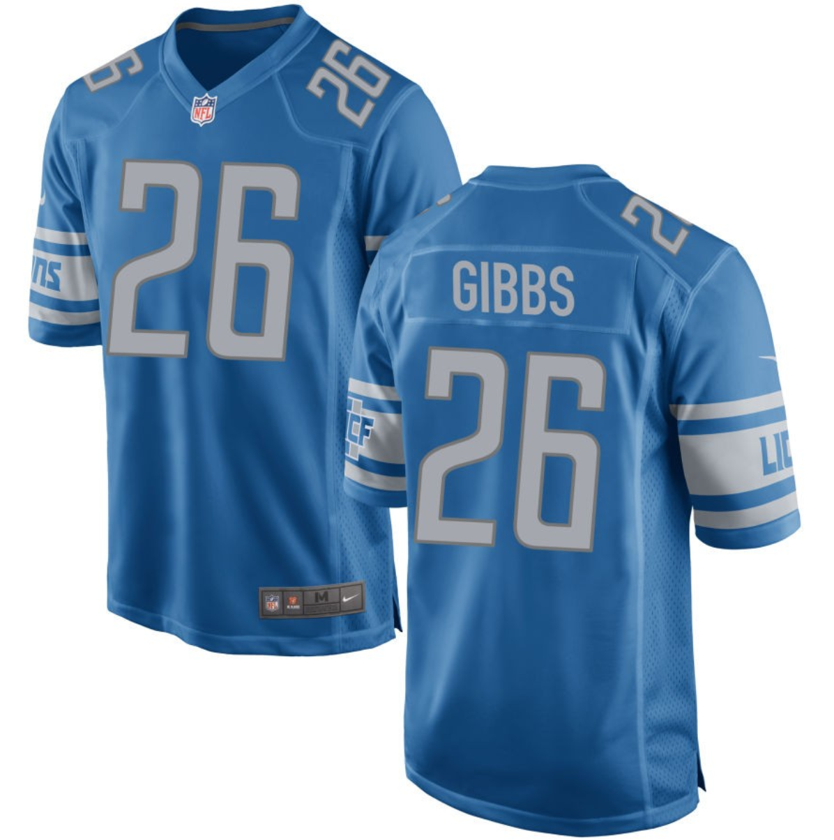Detroit Lions #26 Jahmyr Gibbs Nlue 2023 Draft Stitched Game Jersey - Zenithce