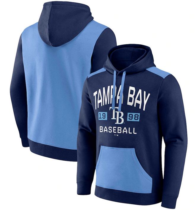 Tampa Bay Rays Navy Light BlueChip In Pullover Hoodie - Zenithce