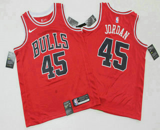 Chicago Bulls #45 Michael Jordan Red 2019 Swingman Printed Jersey - Zenithce