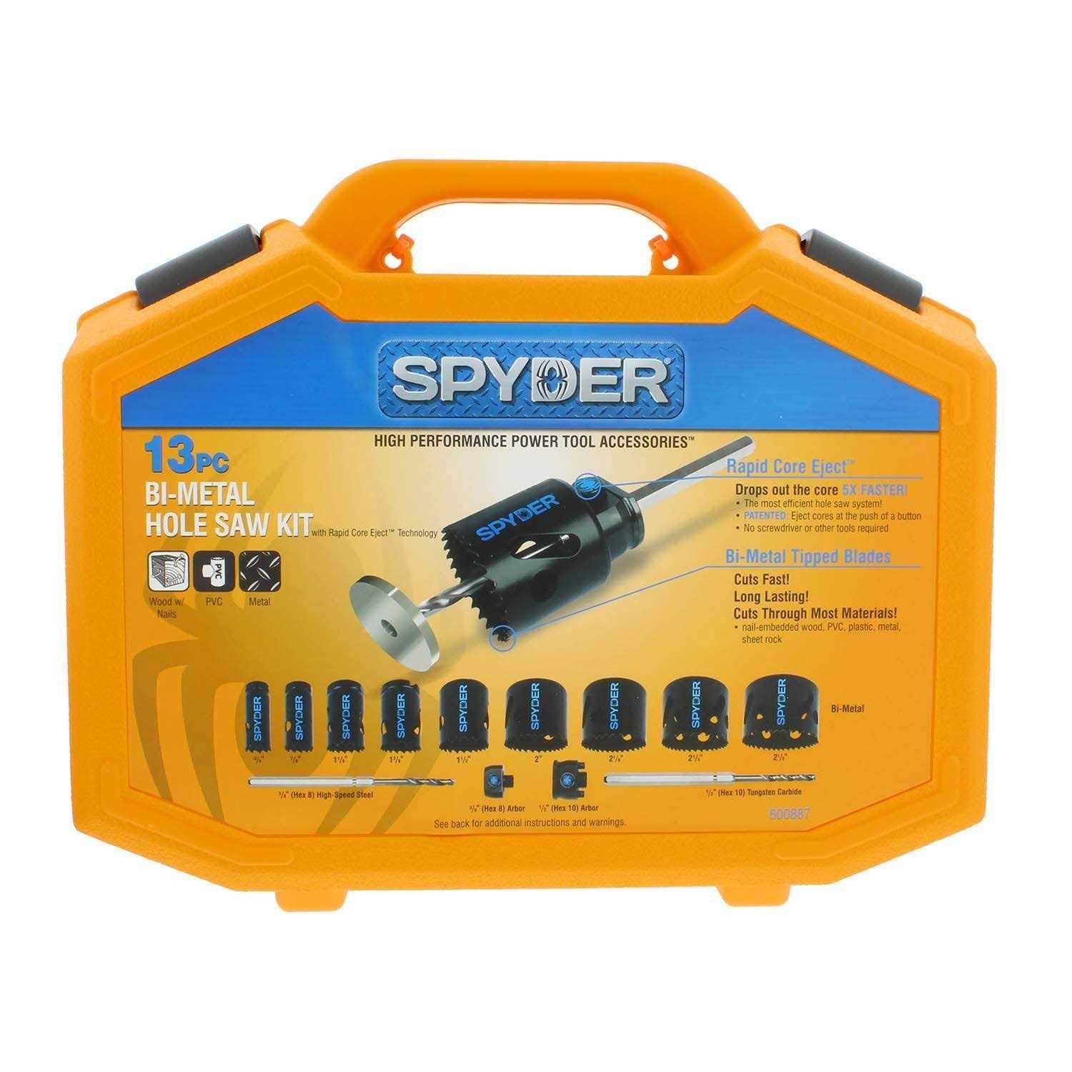 Spyder 600880 Carbide-Tipped Hole Saw Kit - Zenithce
