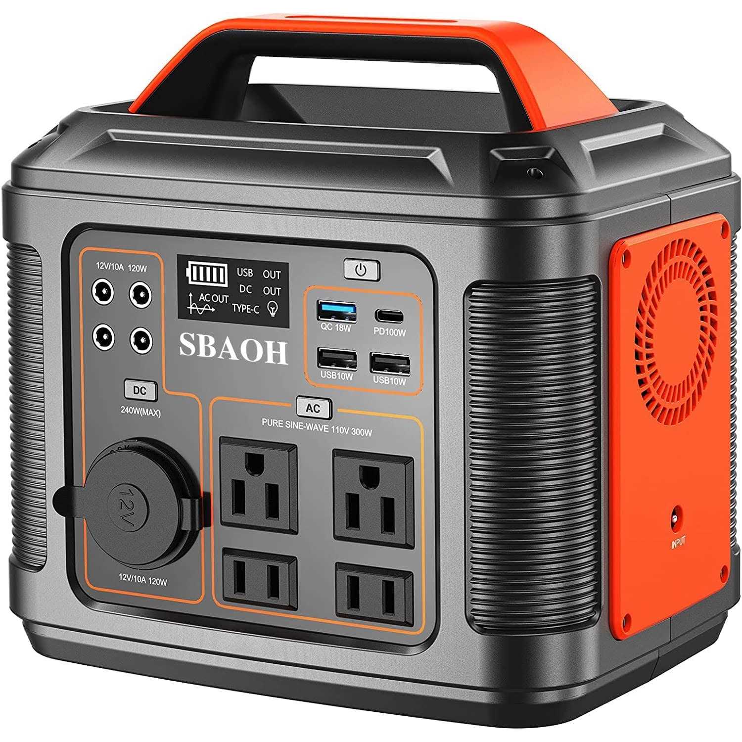 SBAOH Portable Power Station, 155Wh 42000mAh Outdoor Solar Generator with 110V/150W AC Outlet and USB-C PD Port - Zenithce