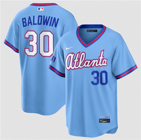 Atlanta Braves #30 Drake Baldwin Powder Blue 2026 City Connect Stadium Stitched Jersey - Zenithce