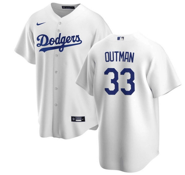 Los Angeles Dodgers #33 James Outman White Cool Base Stitched Jersey - Zenithce