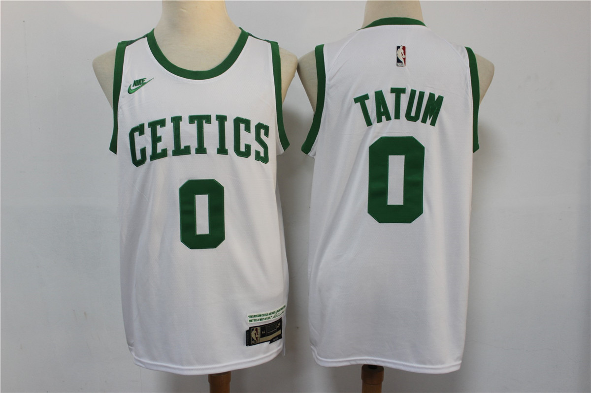 Boston Celtics #0 Jayson Tatum White NEW 2022 City Edition Stitched Swingman Jersey - Zenithce