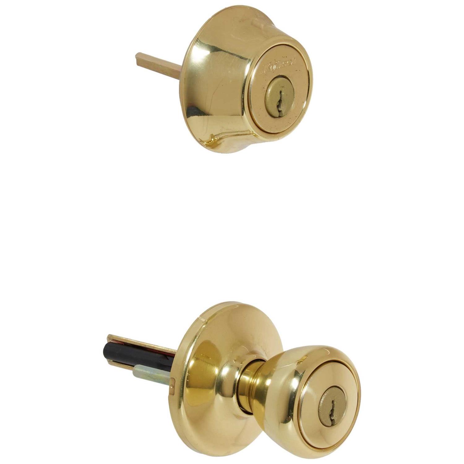 Kwikset Tylo Satin Chrome Deadbolt and Entry Door Knob 1-3/4 - Zenithce