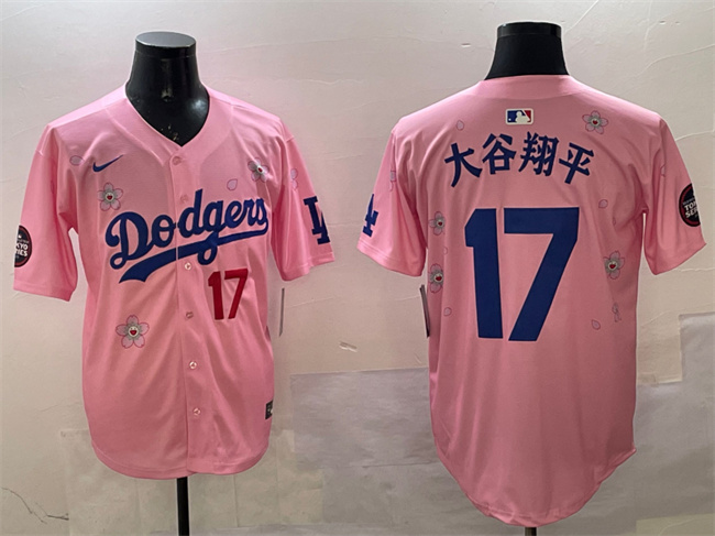 Los Angeles Dodgers #17 大谷翔平 Pink 2025 Tokyo Series Limited Stitched Jersey - Zenithce