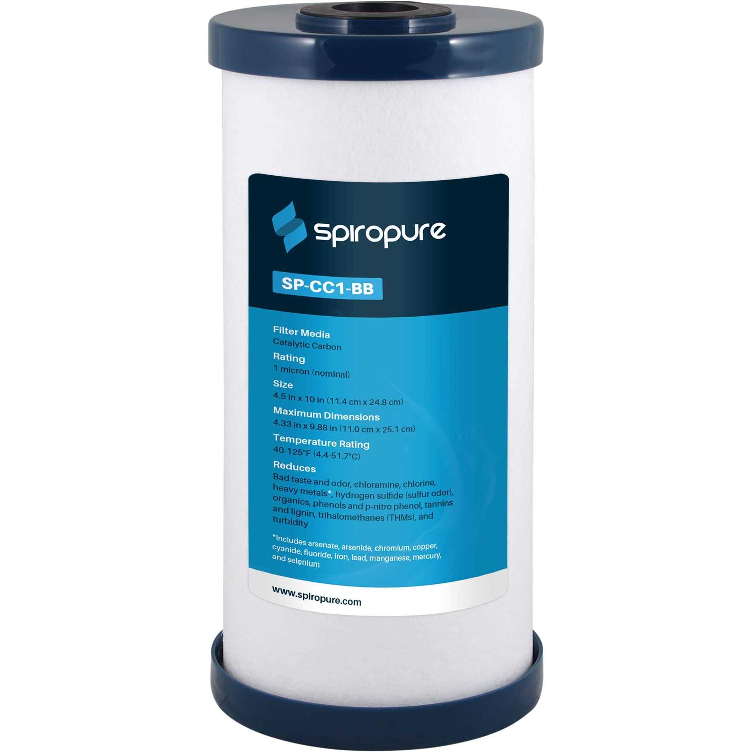 spiropure catalytic carbon water filter reduce fluoride PFOA - Zenithce