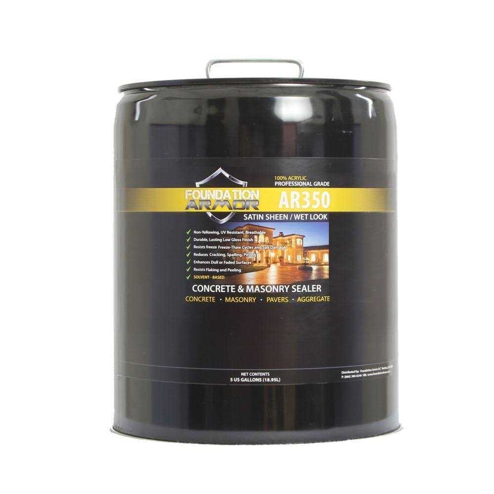 Foundation Armor Armor AR350 Solvent Based Acrylic Wet Look Concrete Sealer and Paver Sealer - Zenithce