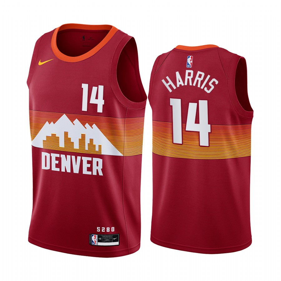 Nuggets #14 Gary Harris Red Swingman 2020-21 City Edition Jersey - Zenithce
