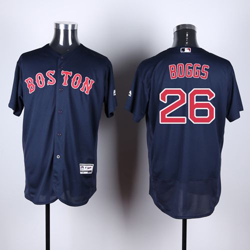 Red Sox #26 Wade Boggs Navy Blue Flexbase Authentic Collection Stitched Jersey - Zenithce