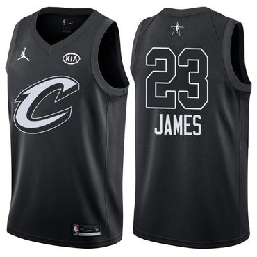 Cavaliers 23 LeBron James Jordan Brand Black 2018 All-Star Game Swingman Jersey - Zenithce