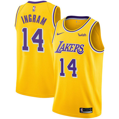 Los Angeles Lakers #14 Brandon Ingram Gold Swingman Icon Edition Jersey - Zenithce