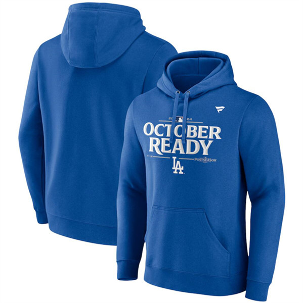 Los Angeles Dodgers Royal 2024 Postseason Locker Room Pullover Hoodie - Zenithce