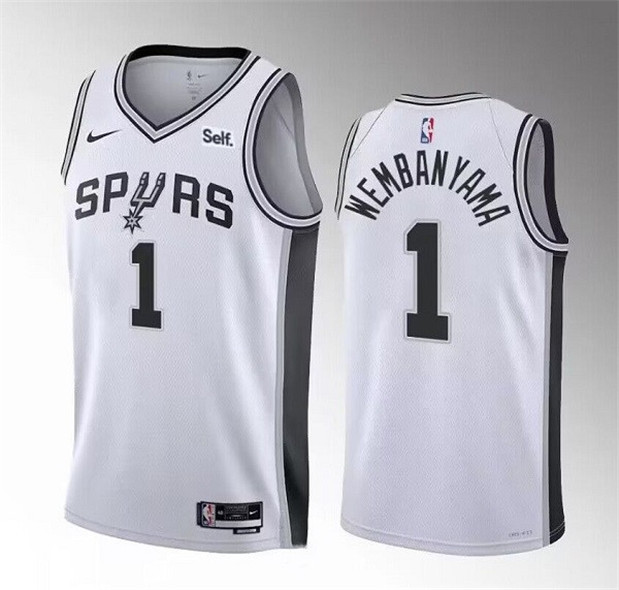 San Antonio Spurs #1 Victor Wembanyama White 2022-23 Association Edition Stitched Jersey - Zenithce