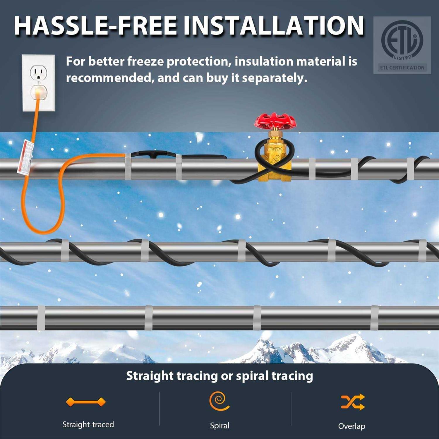 Heatit Hird 5 Watts Per Foot Roof & Gutter Snow De-Icing Cable - Zenithce