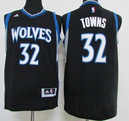 Minnesota Timberwolves #32 Karl-Anthony Towns Revolution 30 Swingman 2015 Draft New Black Jersey - Zenithce