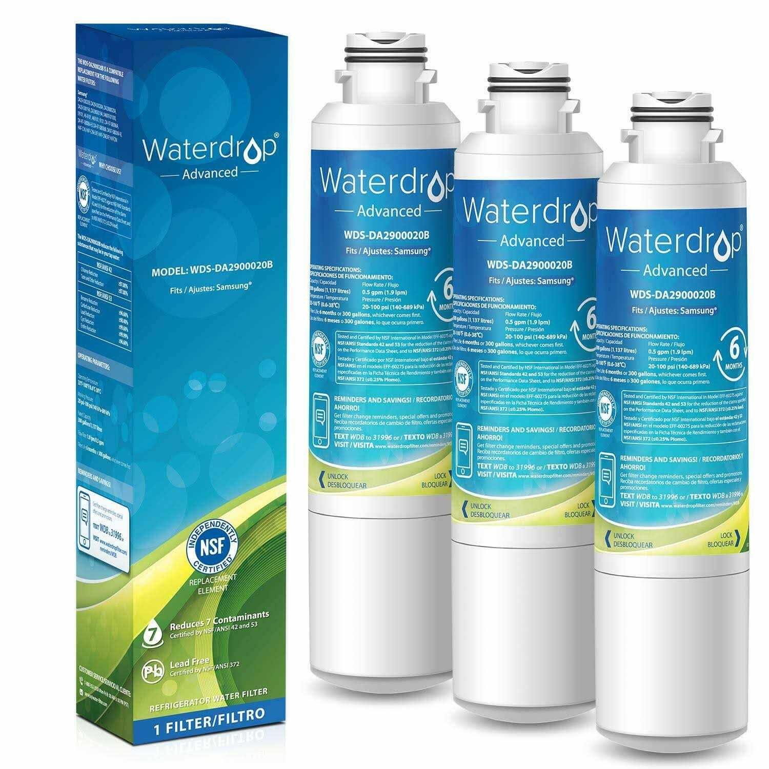 Waterdrop DA29-00003G Refrigerator Water Filter Replacement for Samsung DA29-00003G - Zenithce