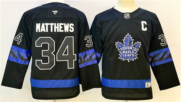 Toronto Maple Leafs #34 Auston Matthews Black 2024-25 Alternate With C Patch Stitched Jersey - Zenithce