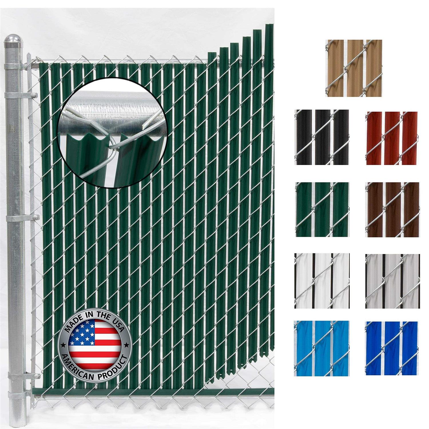 Fencesource Wave Slat Single Wall Bottom Locking Privacy Slat for 4 5 6 7 and 8 Chain Link Fence - Zenithce