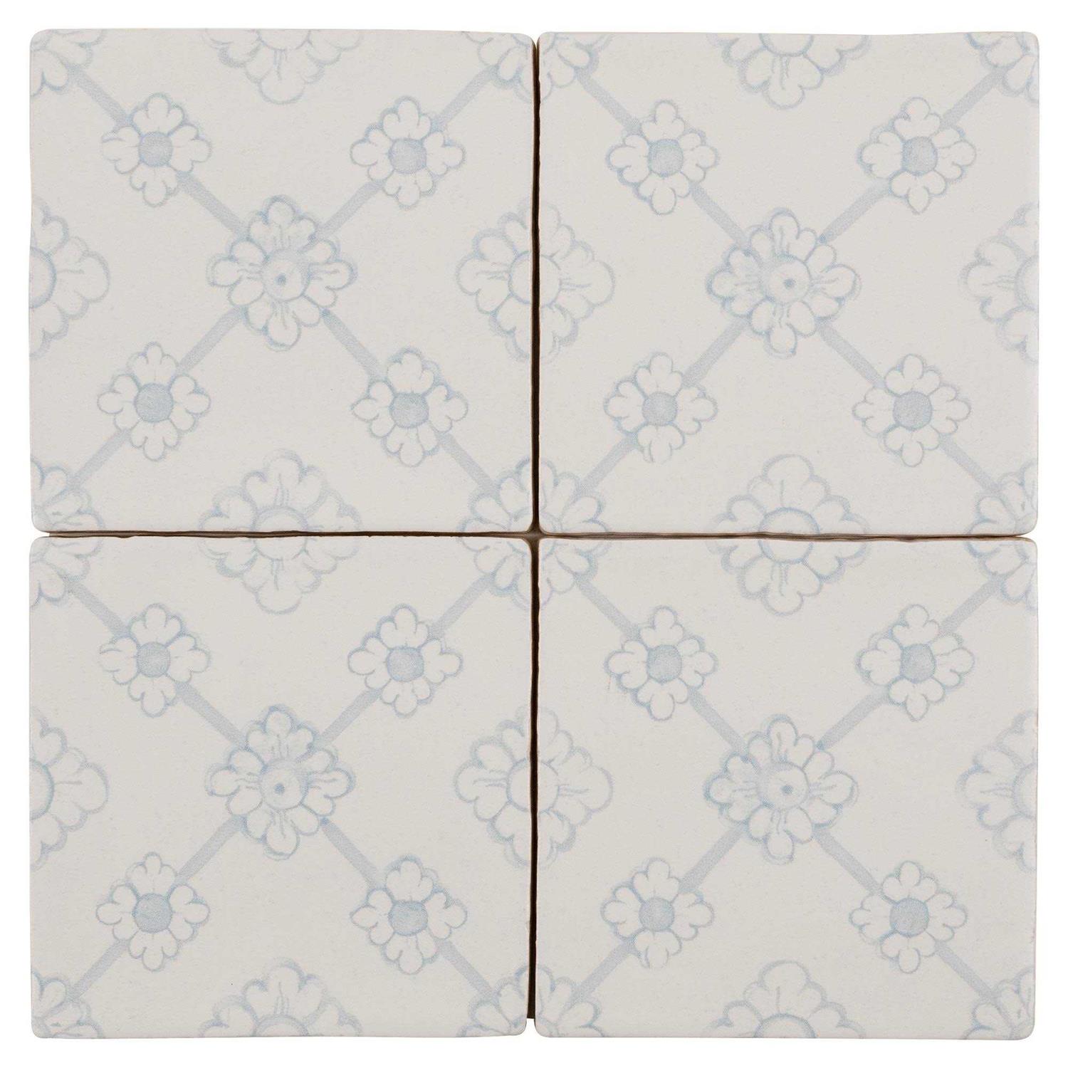 Traditional 5×5 Light Square Matte Ceramic Mosaic Tile - Zenithce