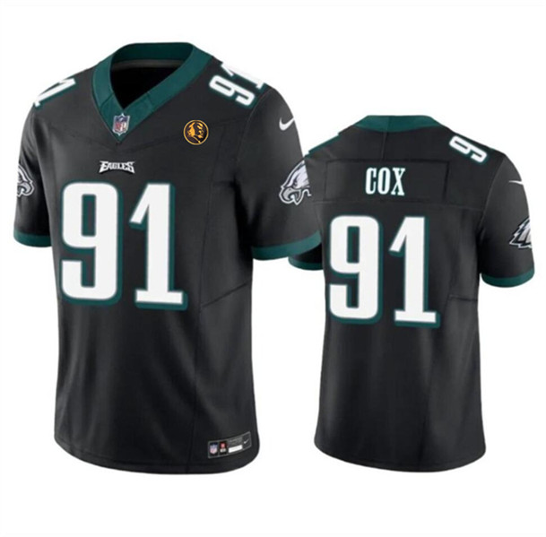 Philadelphia Eagles #91 Fletcher Cox Black 2023 F.U.S.E. With John Madden Patch Vapor Limited Stitched Jersey - Zenithce