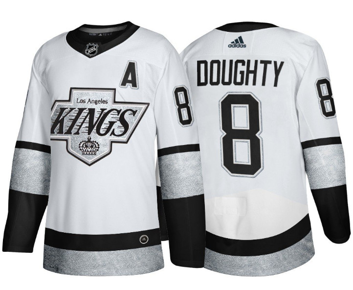 Los Angeles Kings #8 Drew Doughty White Throwback Stitched Jersey - Zenithce